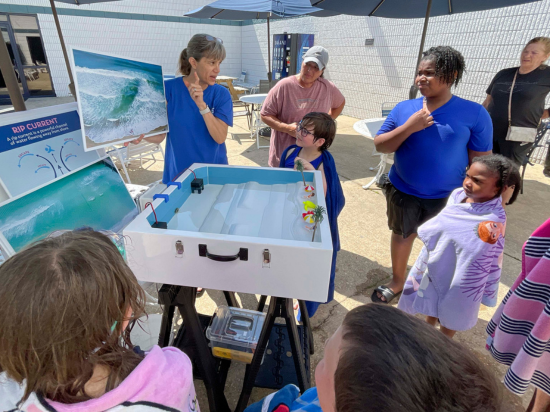 Water safety class at the Bernie.